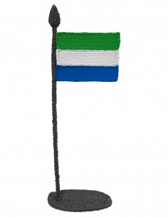 Flag of Sierra Leone (Free Template For a 3D Pen)