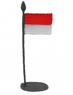 Flag of Indonesia (Free Template For a 3D Pen)