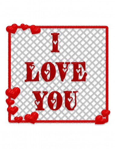 I love you (Free Template For a 3D Pen)