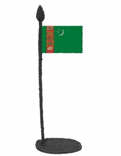 Flag of Turkmenistan (Free Template For a 3D Pen)