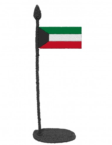 Флаг Кувейта (трафарет для 3D-ручки)
