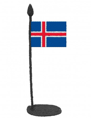 Флаг Исландии (Трафарет для 3D-ручки)