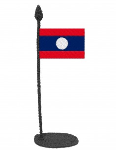 Flag of Laos (Free Template For a 3D Pen)