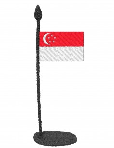 Флаг Сингапура (Трафарет для 3D-ручки)