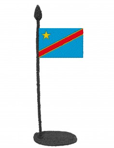 Flag of DR Congo (Free Template For a 3D Pen)