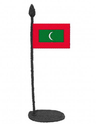 Флаг Мальдив (Трафарет для 3D-ручки)