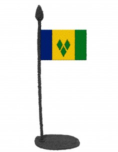 Флаг Святого Винсента И Гренадины (Трафарет для 3D-ручки)