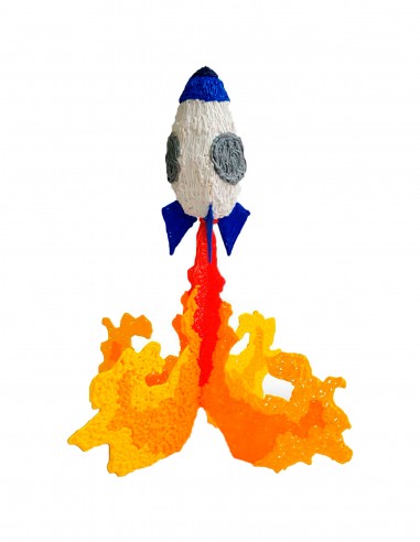 Ракета (трафарет для 3D-ручки)