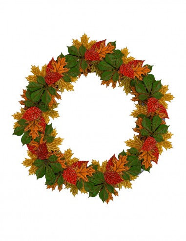 Autumn leaf wreath (Free Template For a 3D Pen)