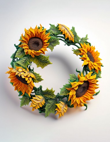 Sunflower Wreath (Free Template For a...