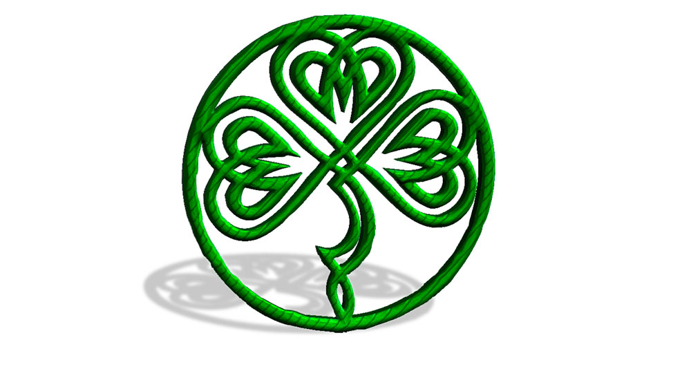 3D Pen Celtic Clover Pendant