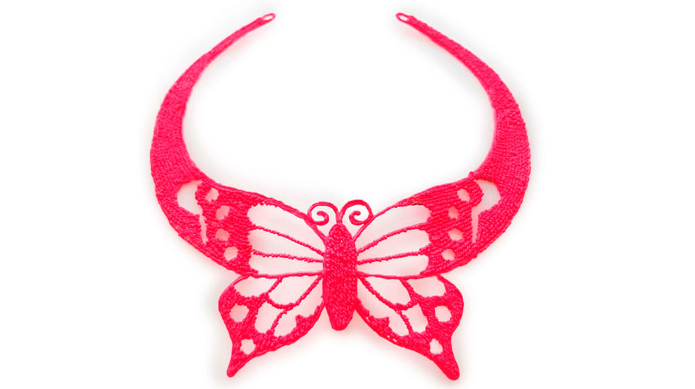 Ожерелье-бабочка 3D-ручкой